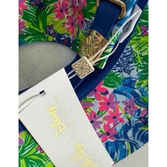 Disney Parks Lilly Pulitzer Dreamin Hat Baseball Cap Pink Minnie Daisy Castle - Picture 5 of 5